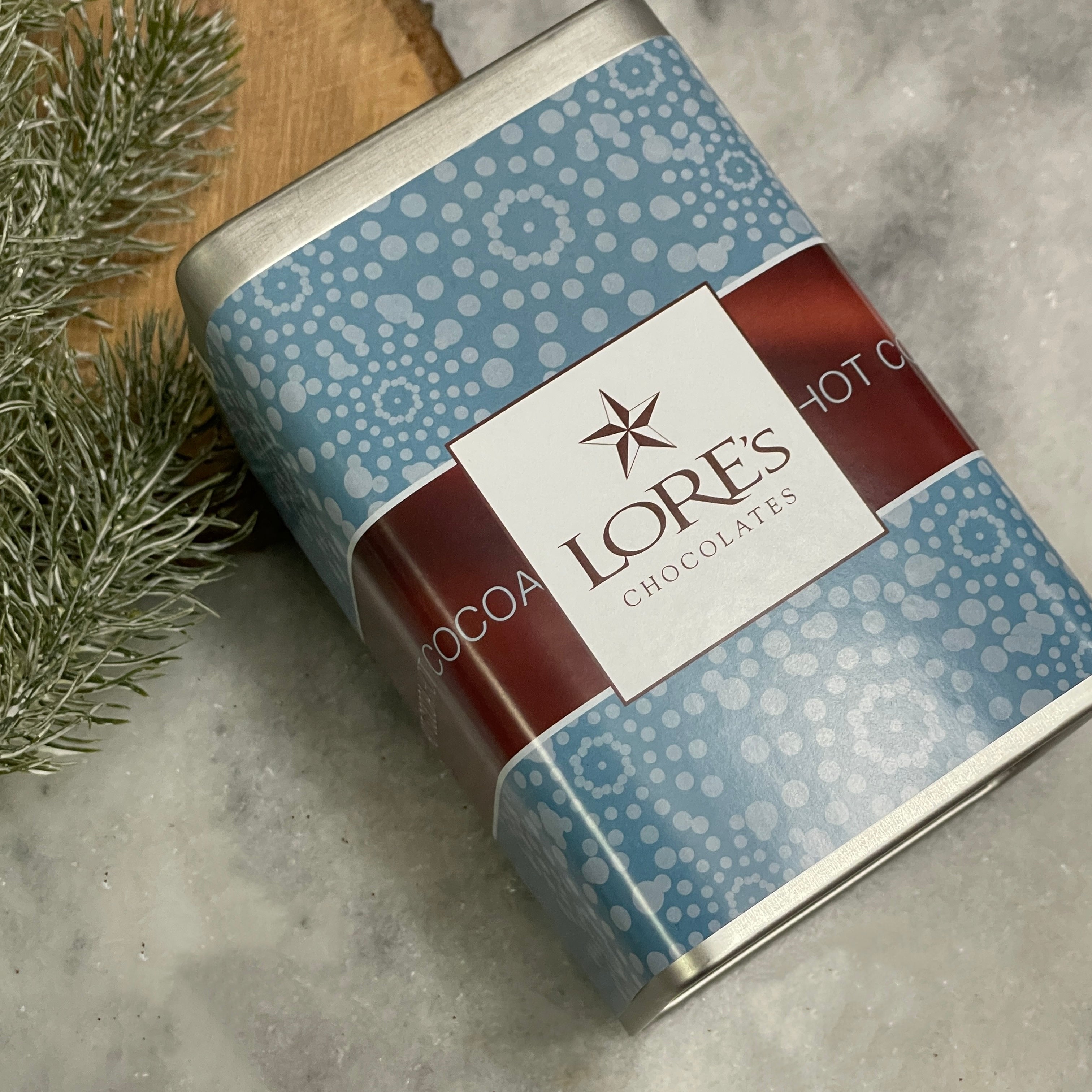 Gourmet Hot Cocoa-ground chocolate lightly sweetened-one pound tin - add milk