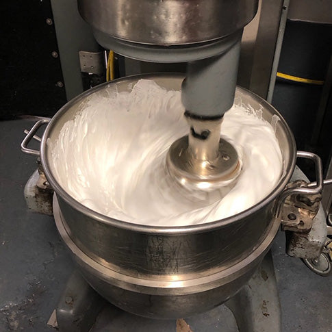 Mixer with homemade marshmallow