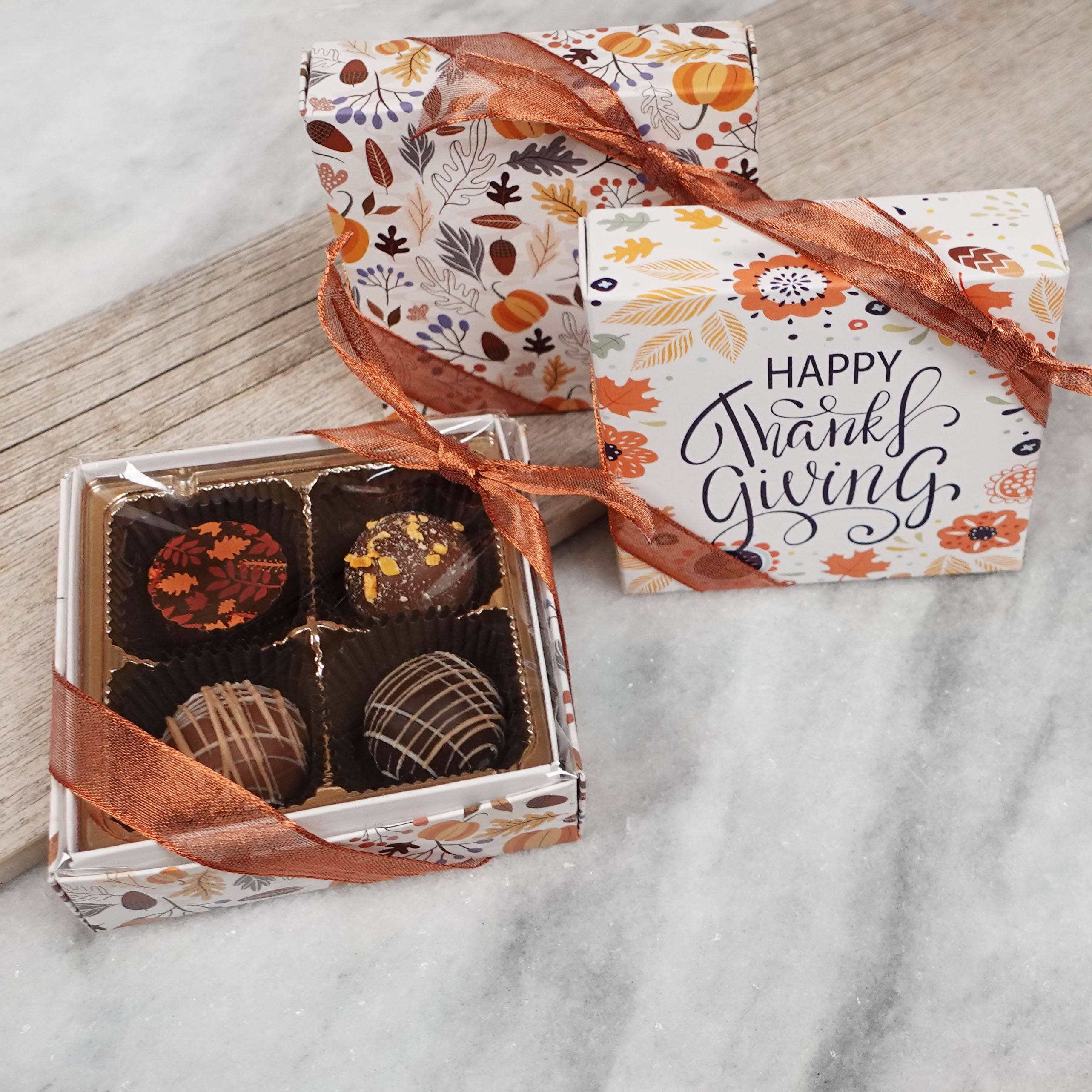 Thanksgiving Truffle 4 Piece Box