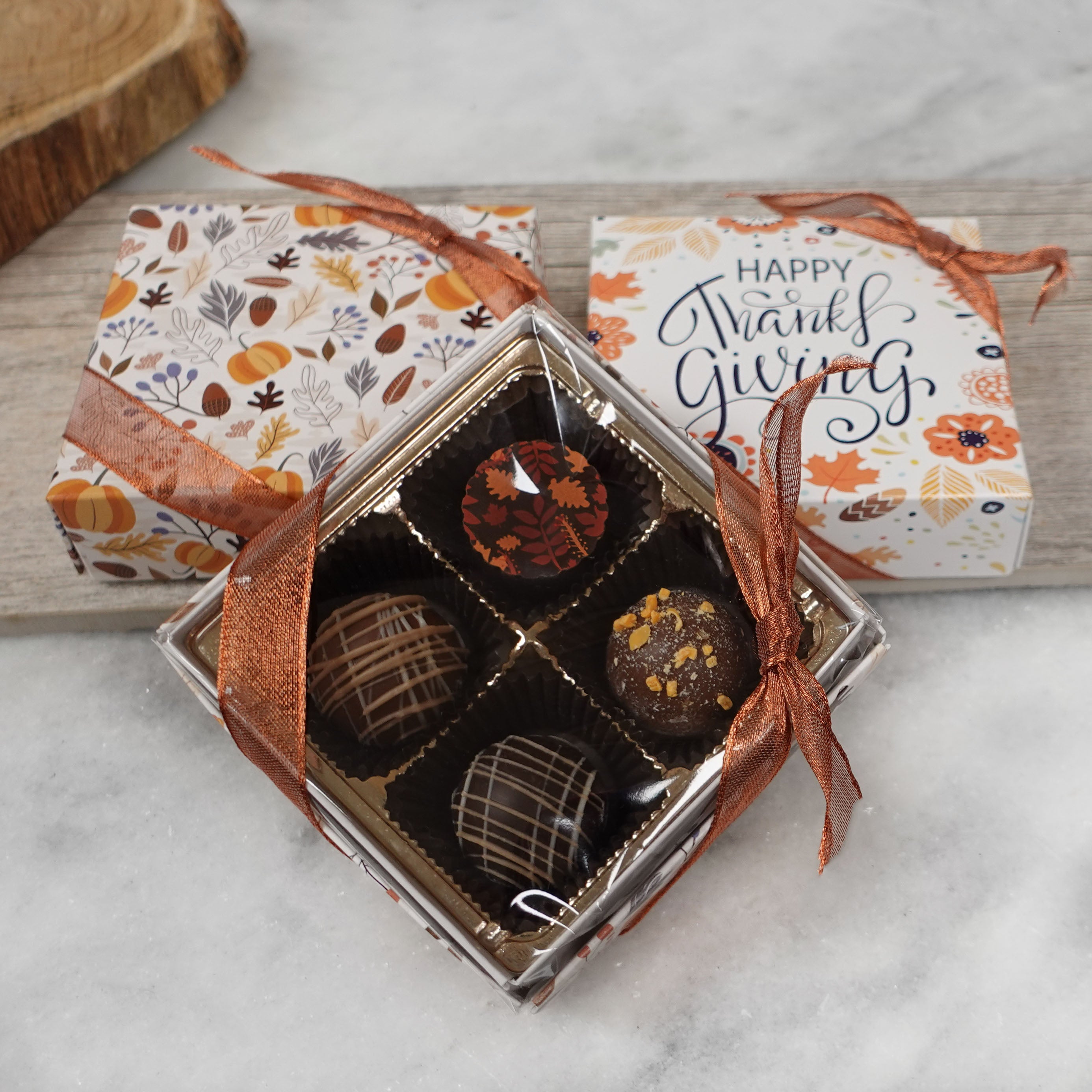 Thanksgiving Truffle 4 Piece Box