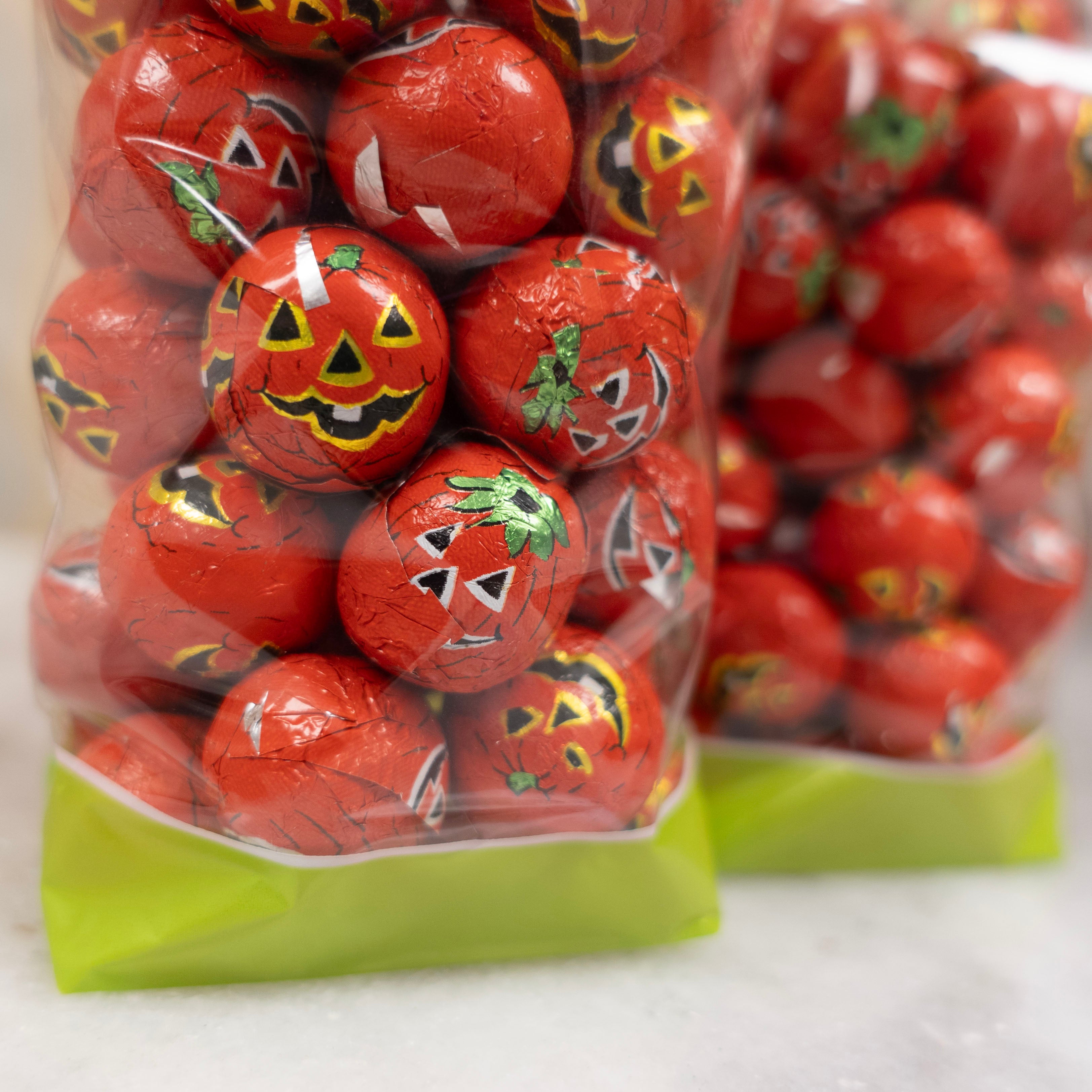 Milk Chocolate Crispy Halloween Pumpkin Faces