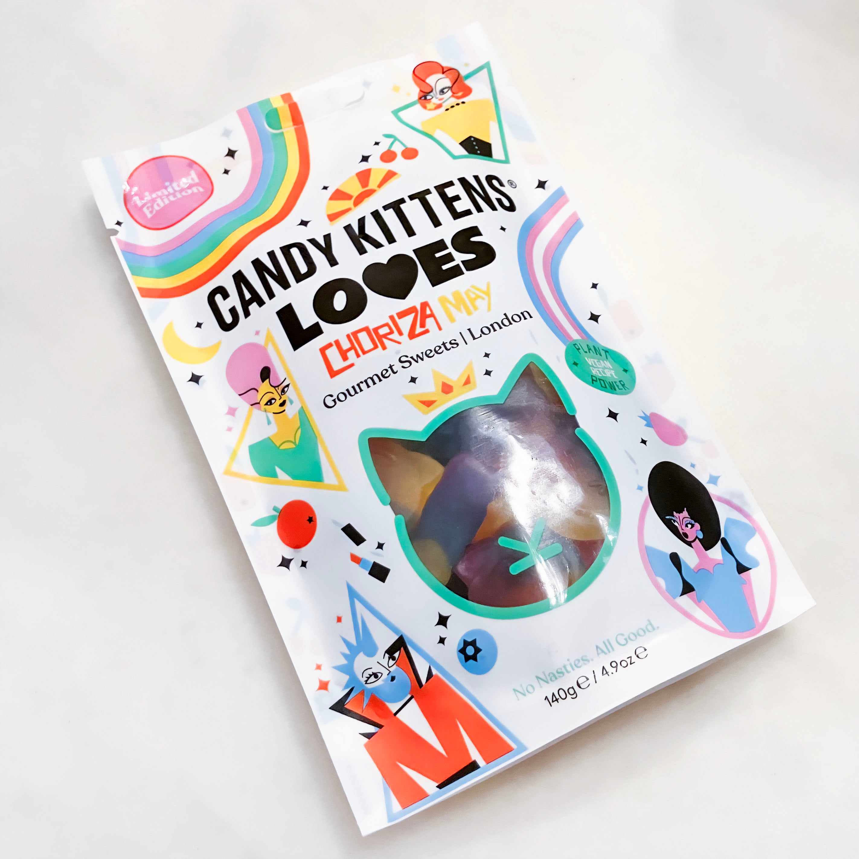 Candy Kittens Loves packaging with colorful design on a white background