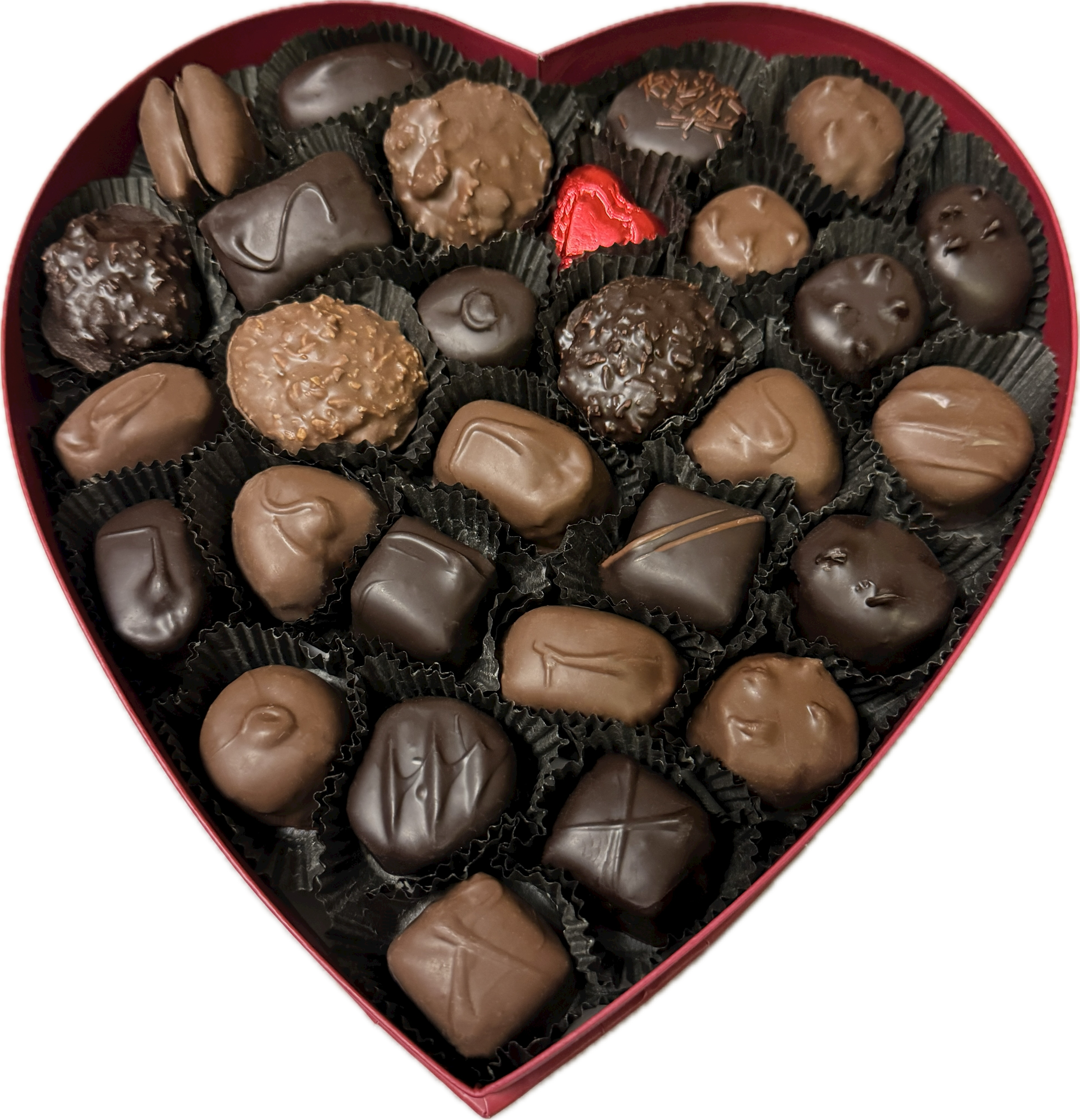 hand-selected assortment of milk and dark chocolates