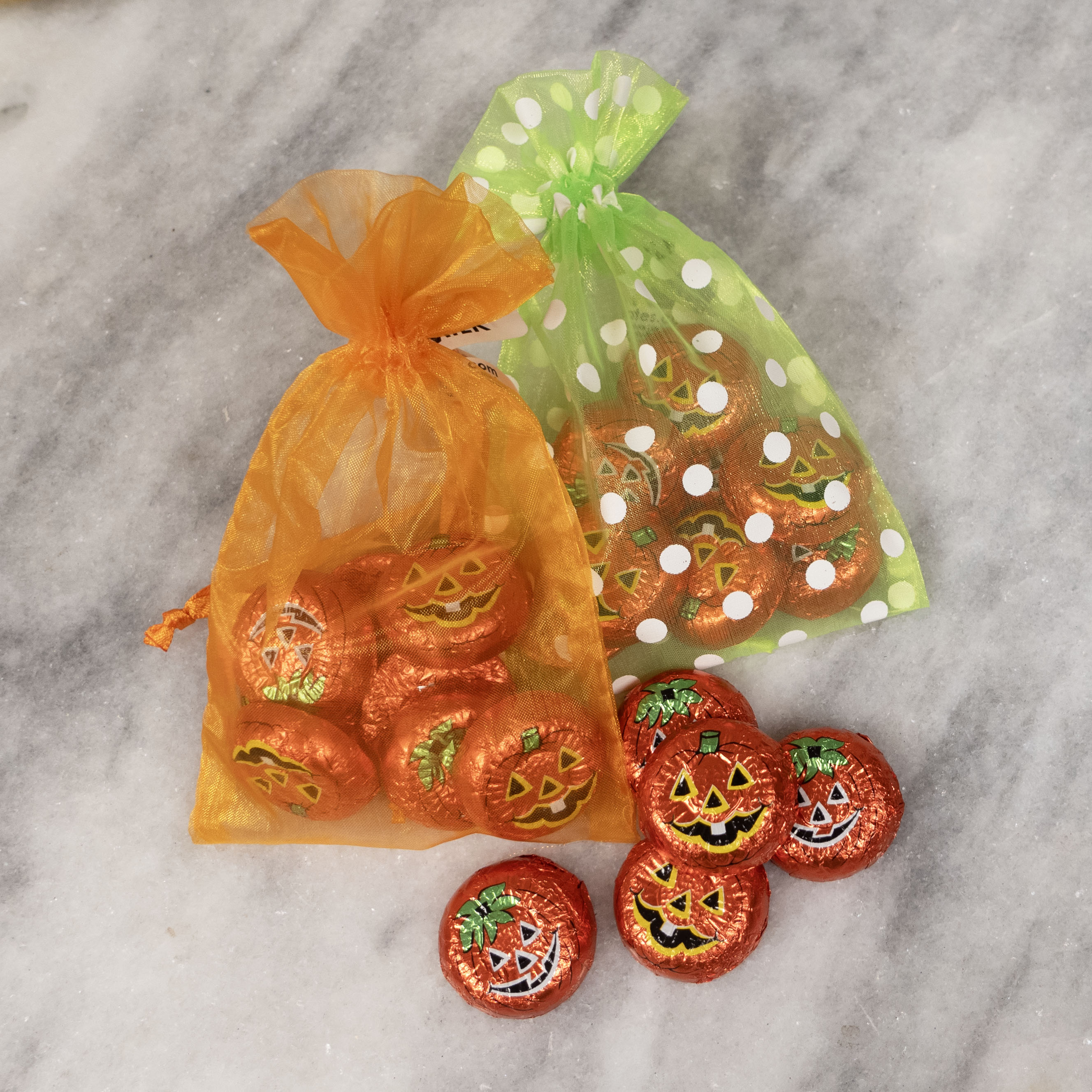 Milk Chocolate Foiled Pumpkin Faces