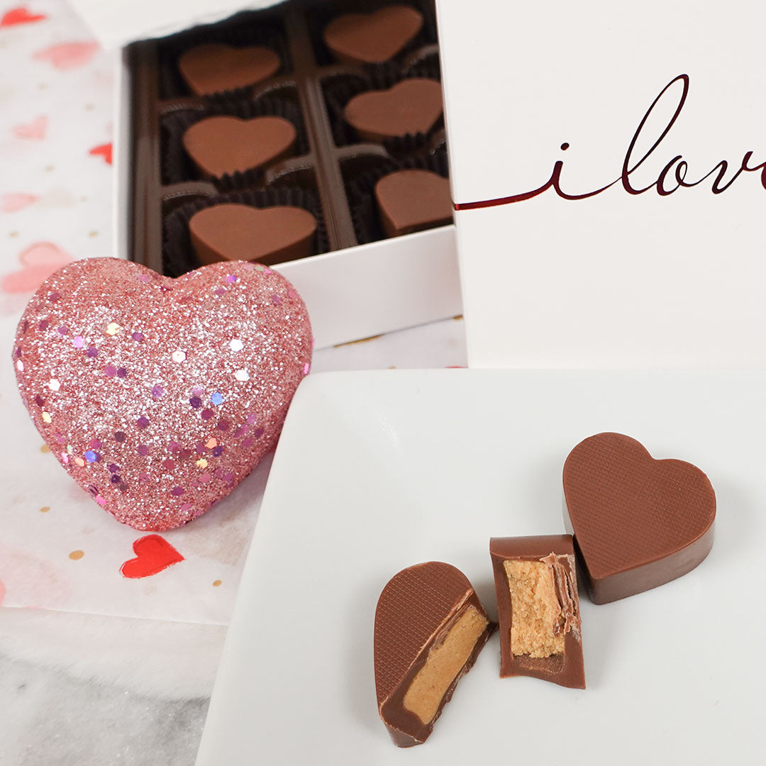Peanut Butter Meltaway Hearts 9 pc
