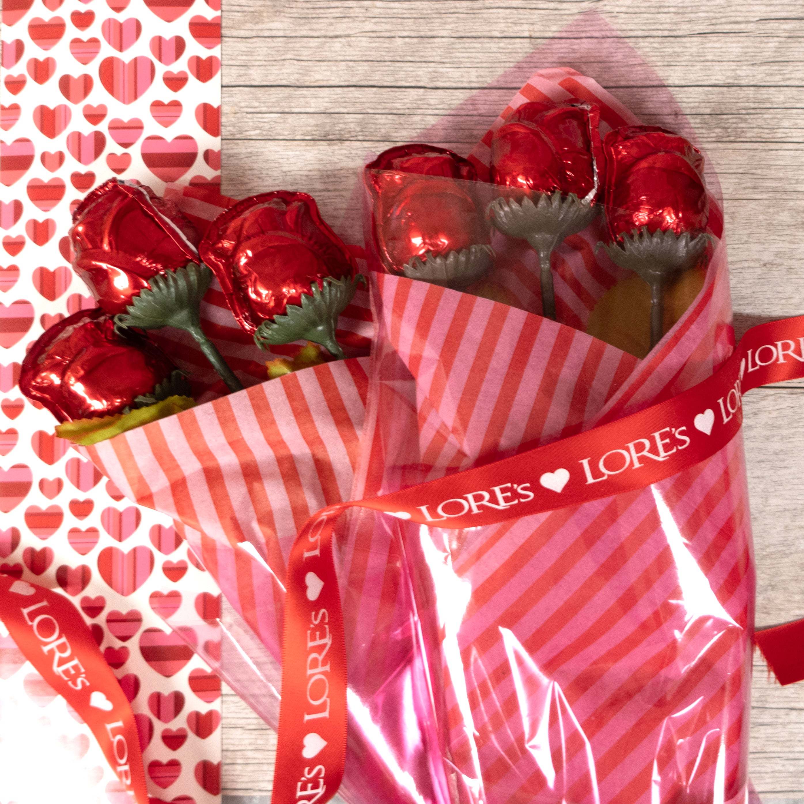 Milk Chocolate Roses - Foiled 3 Pack