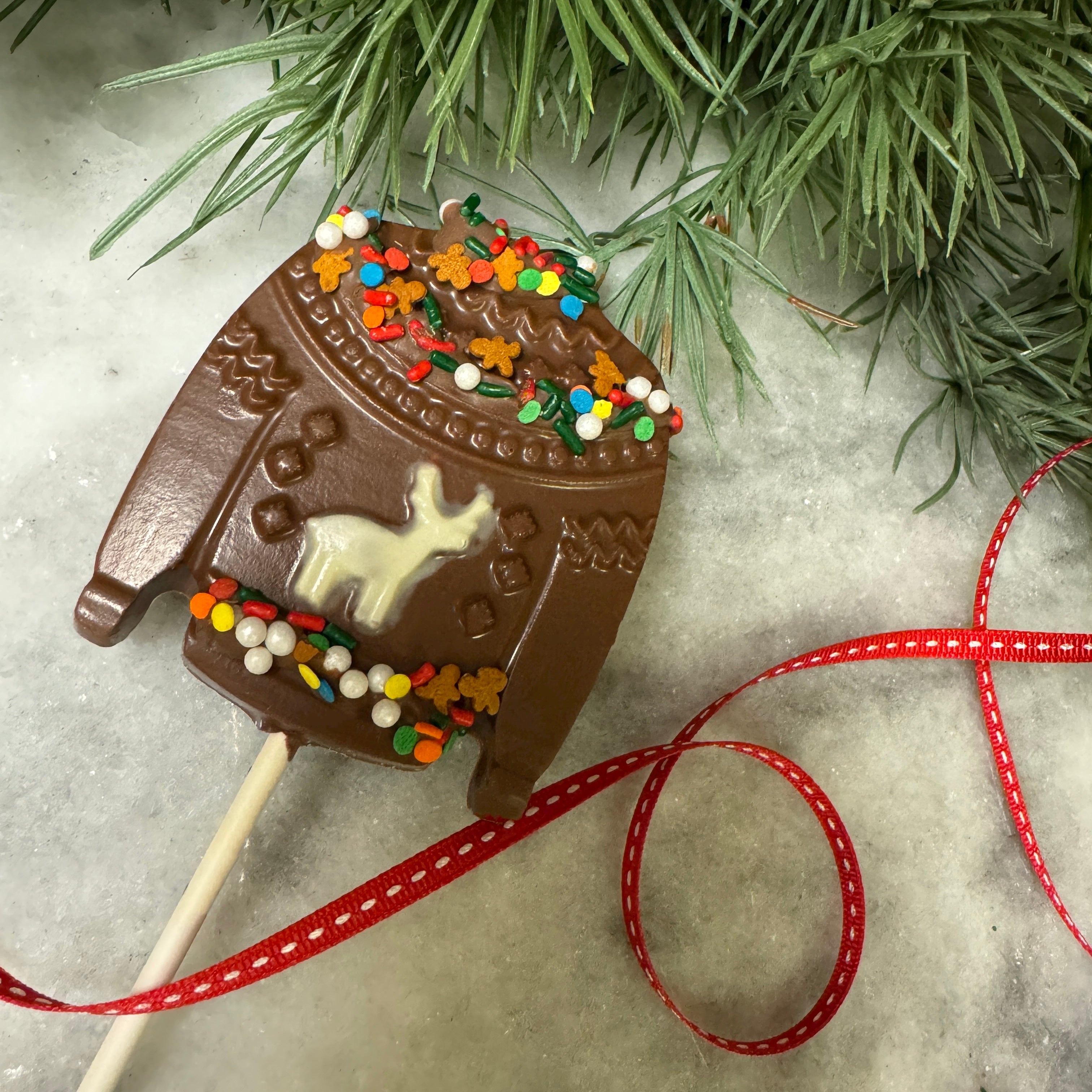 ugly christmas sweater-decorated milk chocolate sweater-ugly sweater party