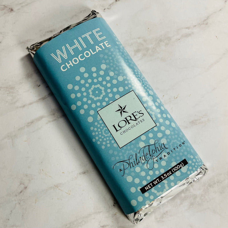 Lore's Chocolates solid white chocolate bar-real cocoa butter white chocolate-creamy and smooth