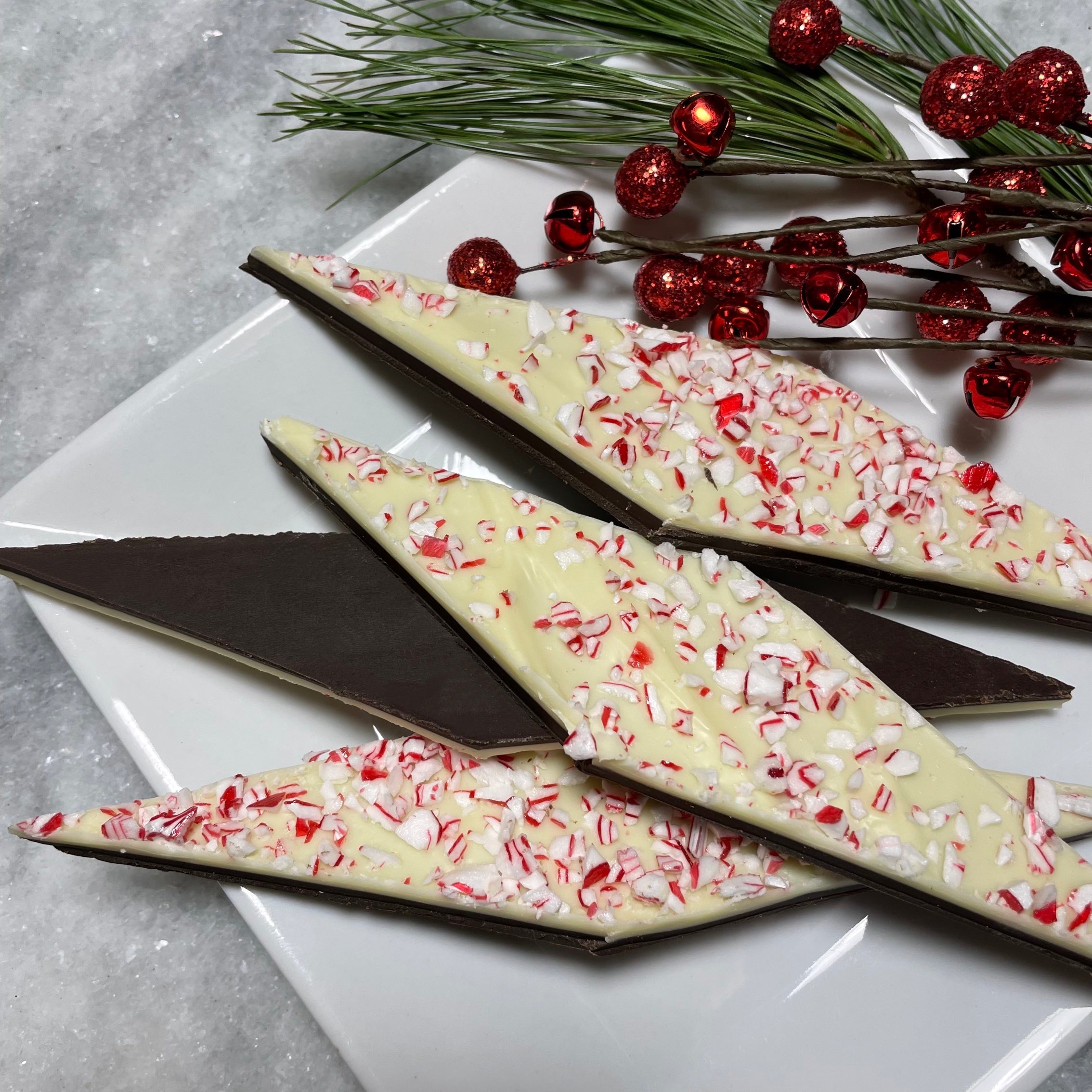 Best christmas candy- Peppermint Bark-Mint dark chocolate-crushed candy cane-real white chocolate-philadelphia christmas present-hand made chocolate