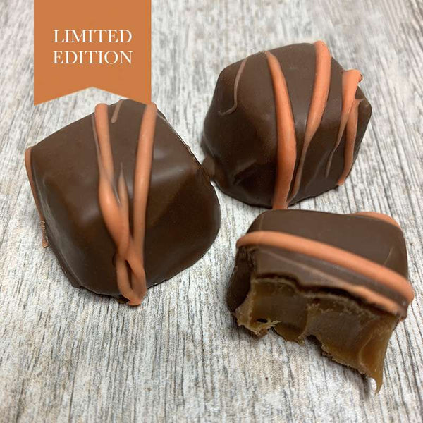 Pumpkin Spice Caramels - Milk Chocolate Pumpkin Caramels - Dark Chocolate Pumpkin Caramels